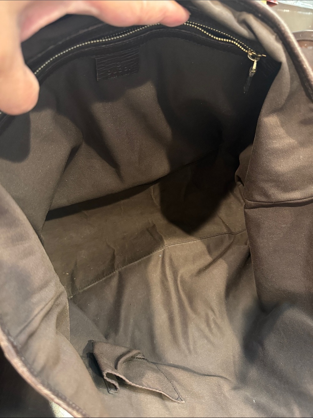 Authentic Gucci Beige Monogram Tote with Green and Red Stripes - Picture 10 of 10